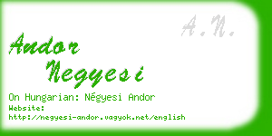 andor negyesi business card